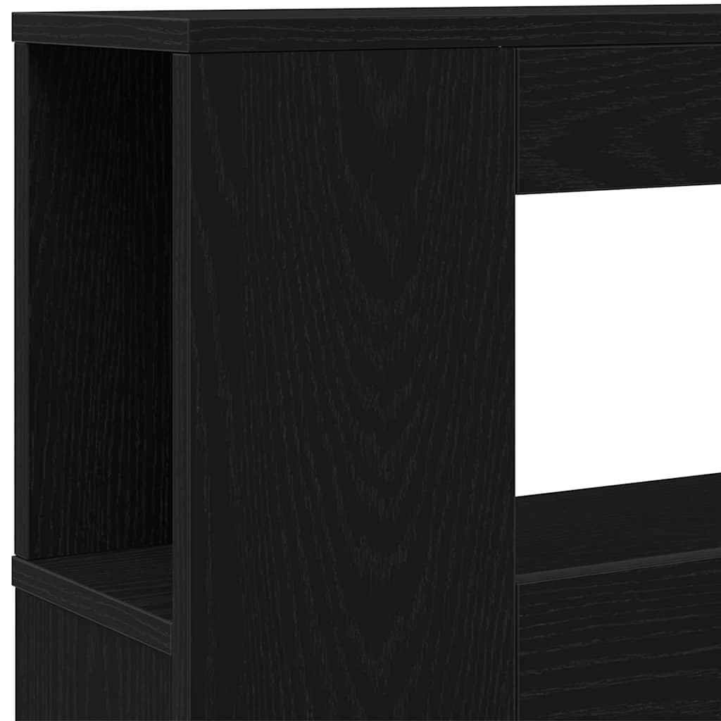 LED Headboard Black Oak 220 x 18.5 x 103.5 cm Engineered Wood