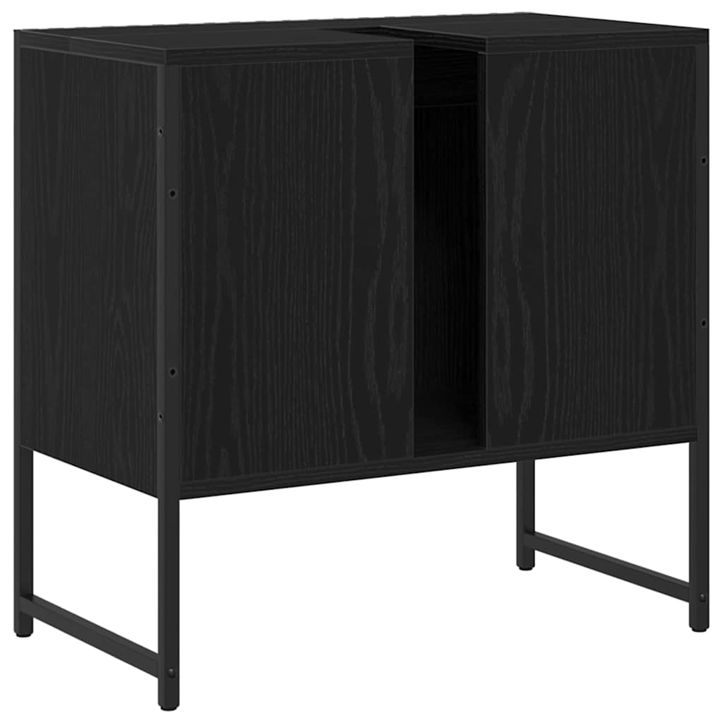 Bathroom Sink Cabinet Black Oak 60 x 30 x 60 cm Engineered Wood