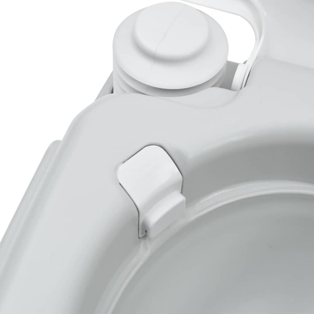 Camping Toilet Grey and White 41.5 x 36.5 x 30 cm Polyethylene