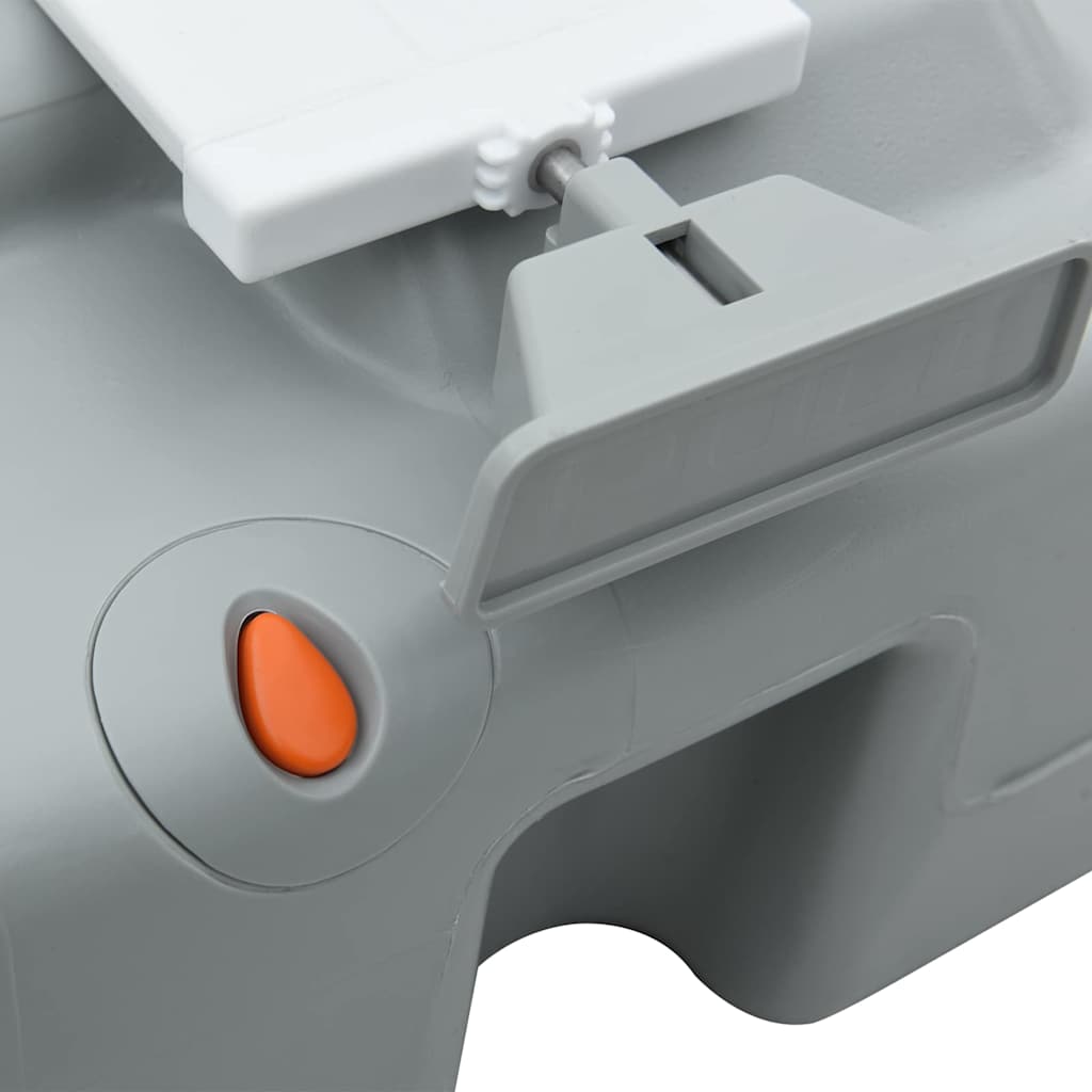 Camping Toilet Manual Grey and White 41.5 x 36.5 x 37.5 cm