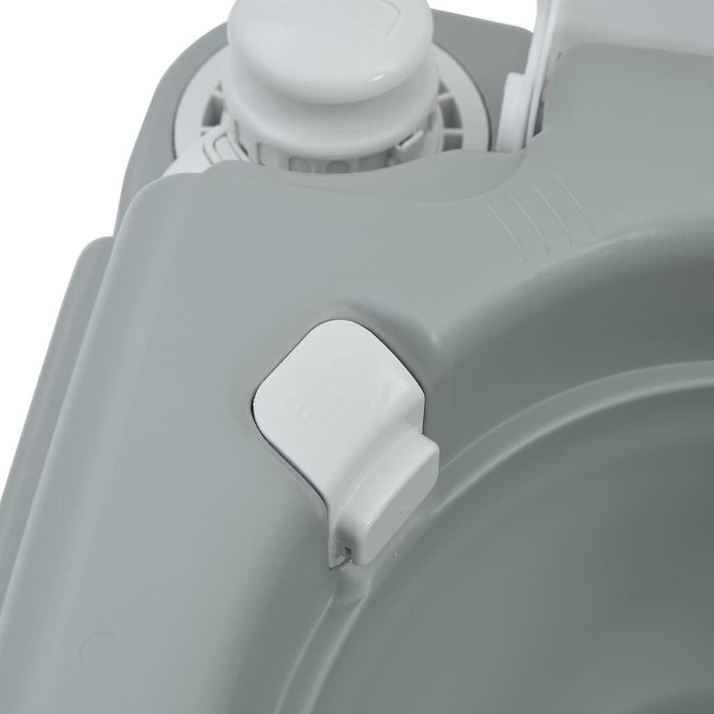 Camping Toilet Manual Grey and White 41.5 x 36.5 x 37.5 cm