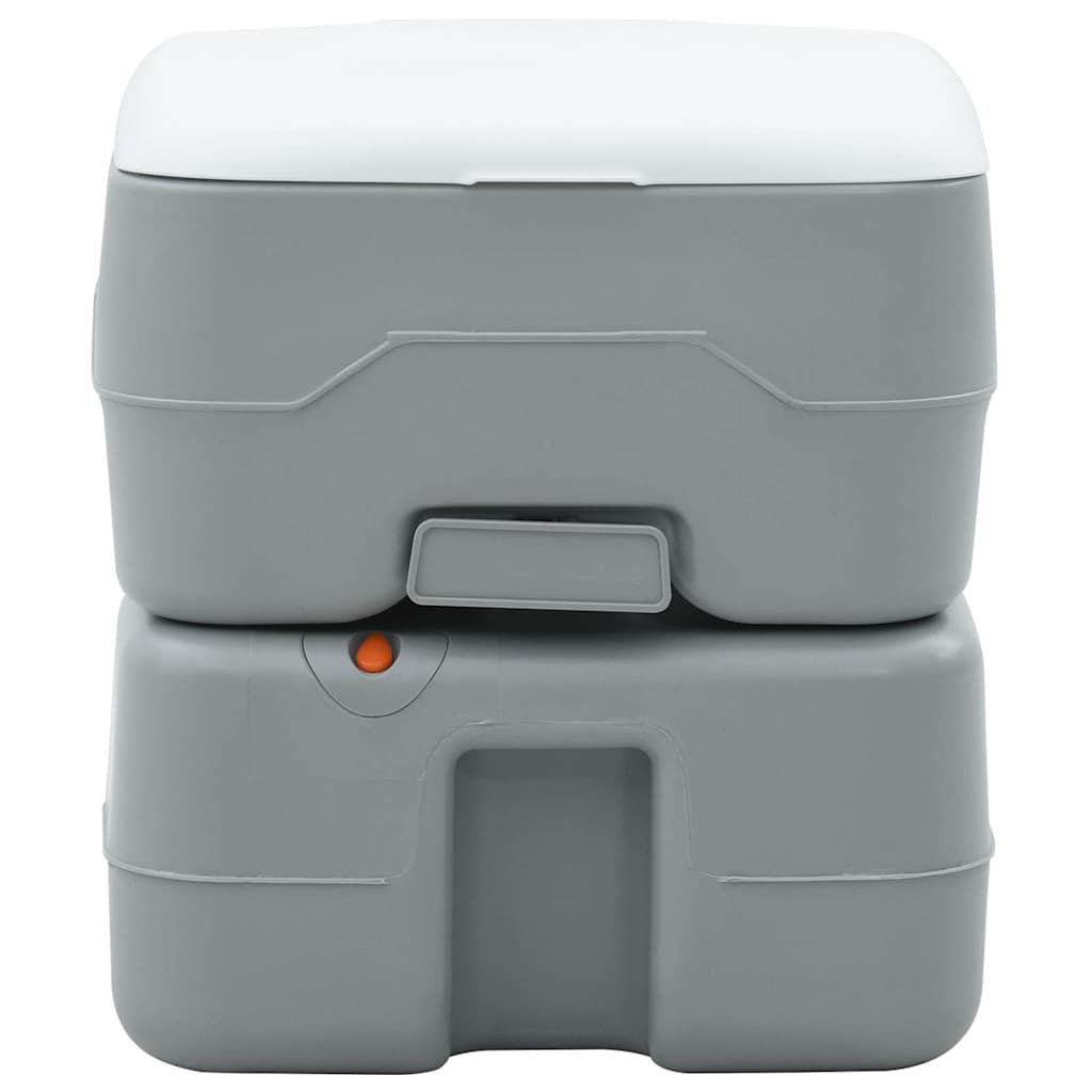 Camping Toilet Manual Grey and White 41.5 x 36.5 x 37.5 cm