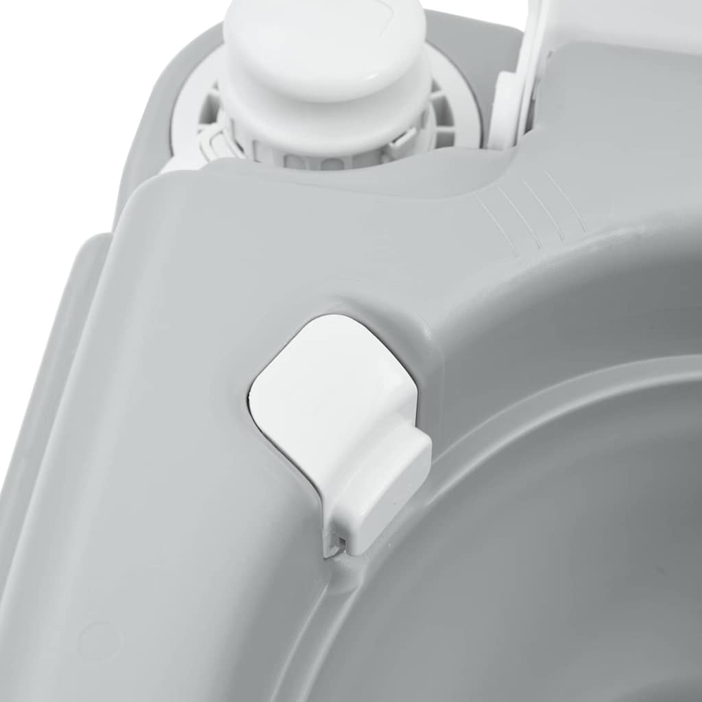 Camping Toilet Grey and White 41.5 x 36.5 x 30 cm Polyethylene