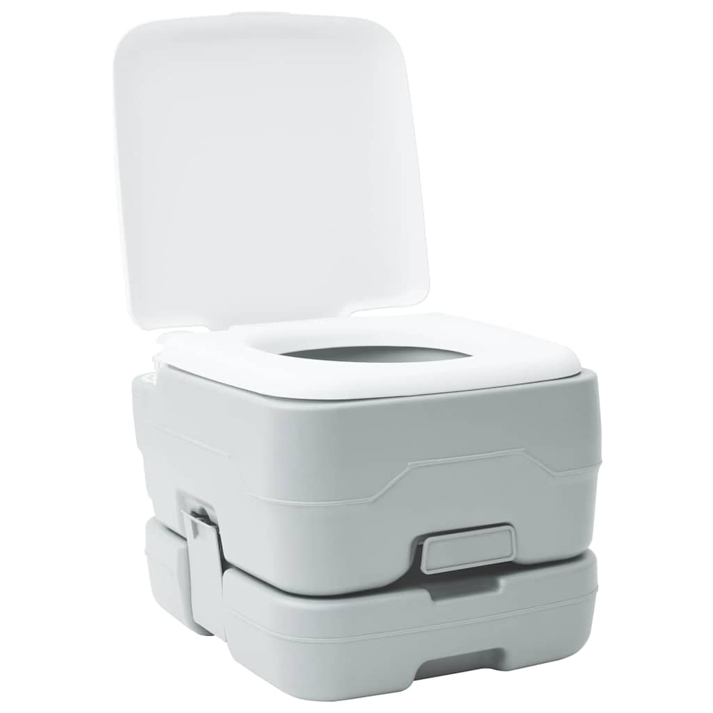 Camping Toilet Grey and White 41.5 x 36.5 x 30 cm Polyethylene