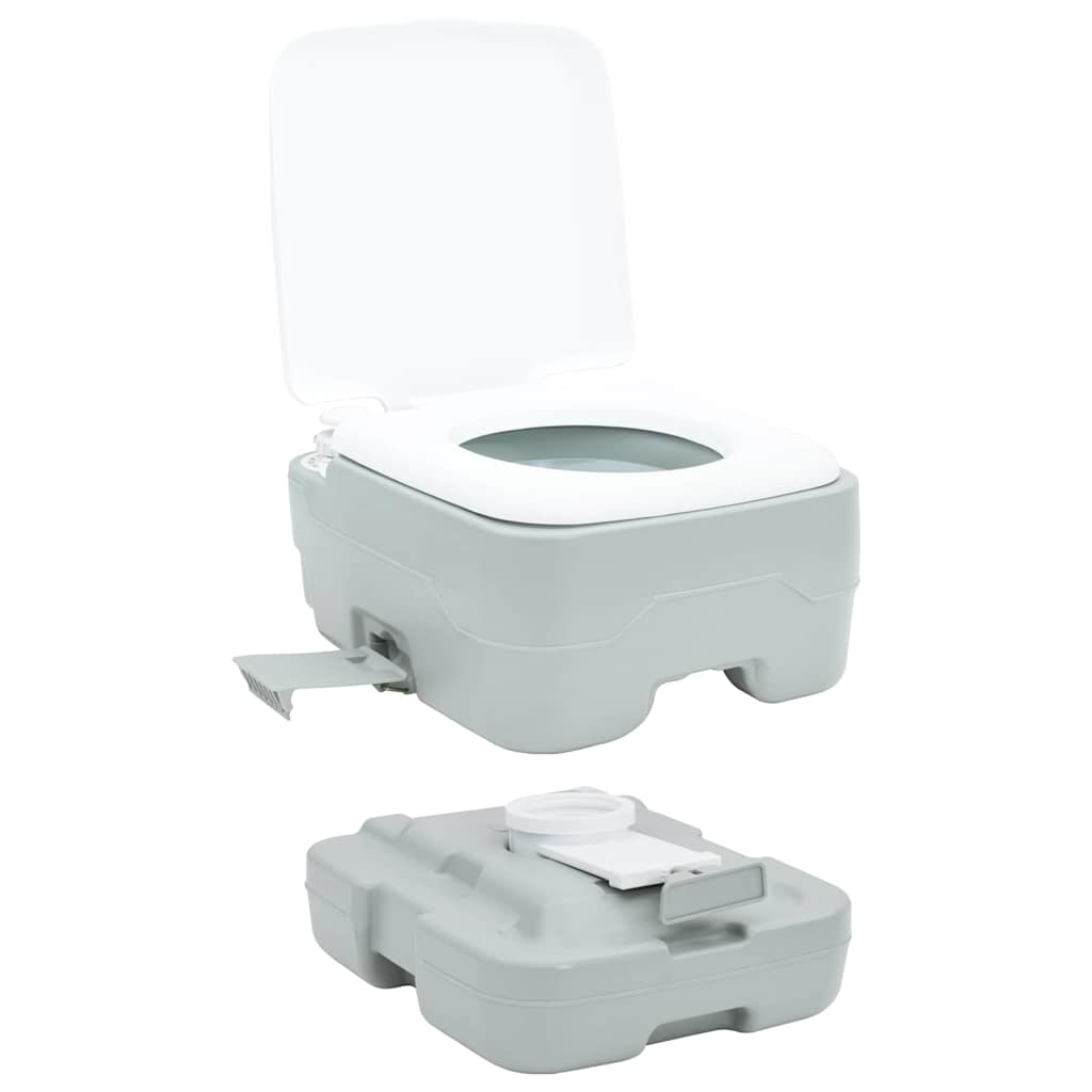 Camping Toilet Grey and White 41.5 x 36.5 x 30 cm Polyethylene