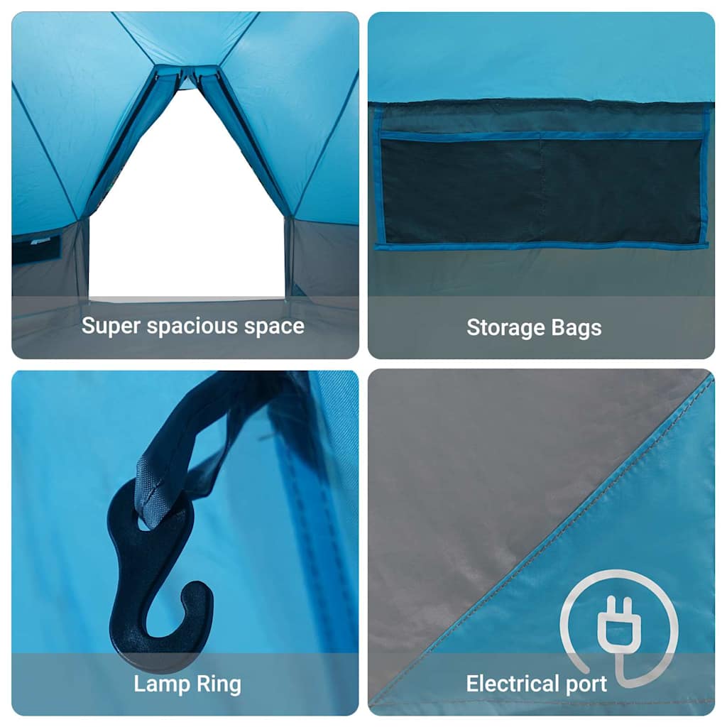 Tipi Tent with Roof Blue 466 x 310 x 240 cm Taffeta