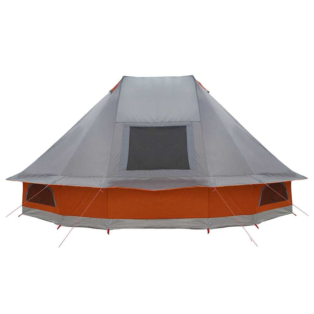 Tipi Tent with Roof Grey and Orange 466 x 310 x 240 cm Taffeta