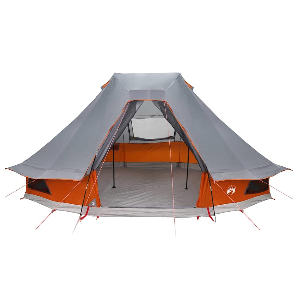 Tipi Tent with Roof Grey and Orange 466 x 310 x 240 cm Taffeta