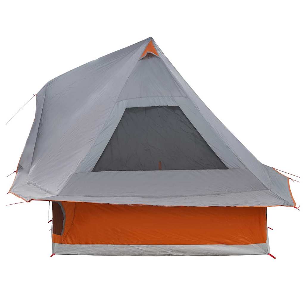Tipi Tent with Roof Grey and Orange 466 x 310 x 240 cm Taffeta