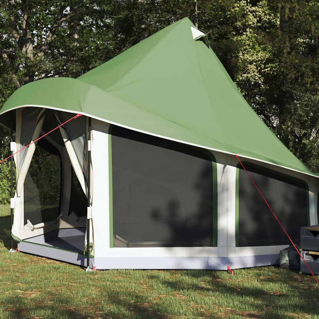 Tipi Tent with Roof Green 404 x 370 x 270 cm Taffeta