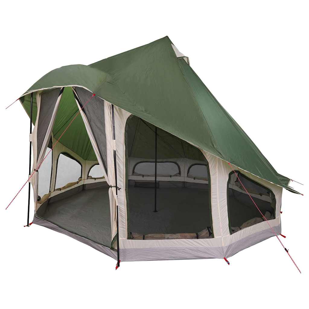 Tipi Tent with Roof Green 404 x 370 x 270 cm Taffeta