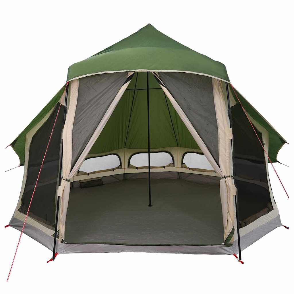Tipi Tent with Roof Green 404 x 370 x 270 cm Taffeta