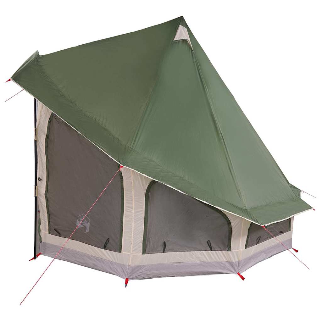 Tipi Tent with Roof Green 404 x 370 x 270 cm Taffeta