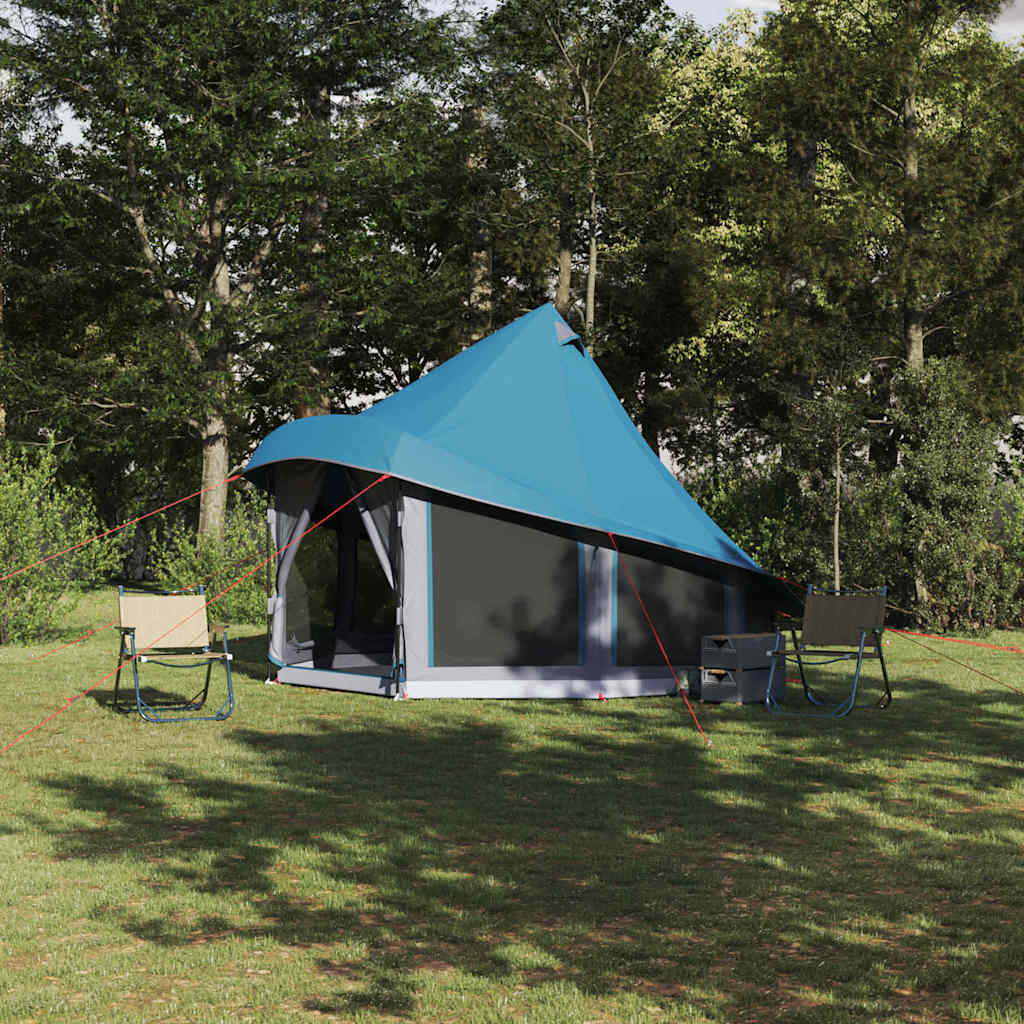 Tipi Tent with Roof Blue 404 x 370 x 270 cm Taffeta