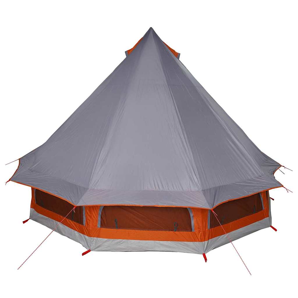 Tipi Tent with Roof Grey and Orange 404 x 370 x 270 cm Taffeta