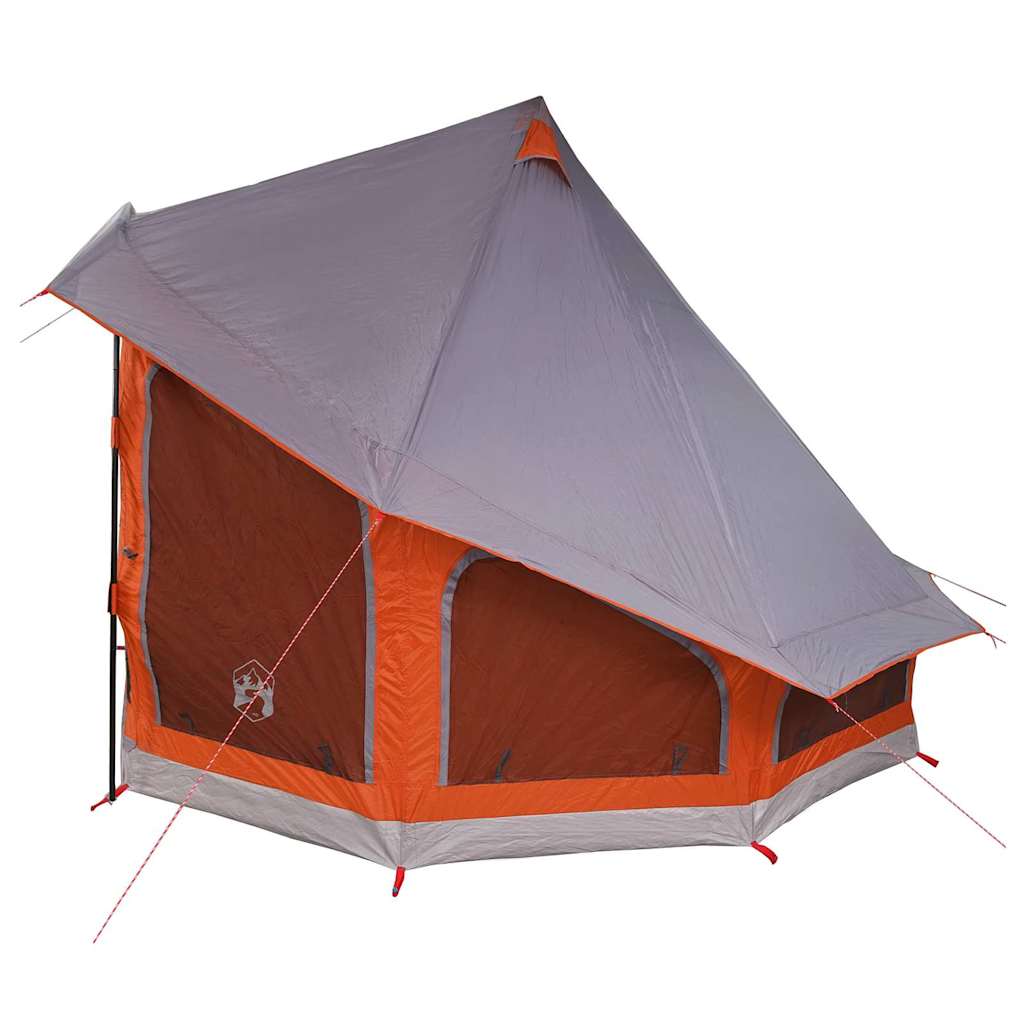 Tipi Tent with Roof Grey and Orange 404 x 370 x 270 cm Taffeta