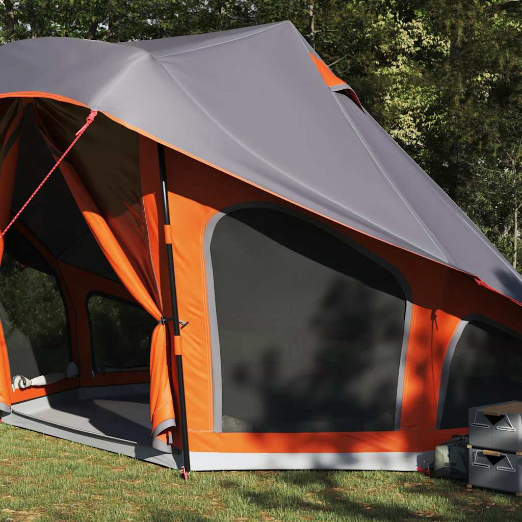 Tipi Tent with Roof Grey and Orange 508 x 470 x 300 cm Taffeta