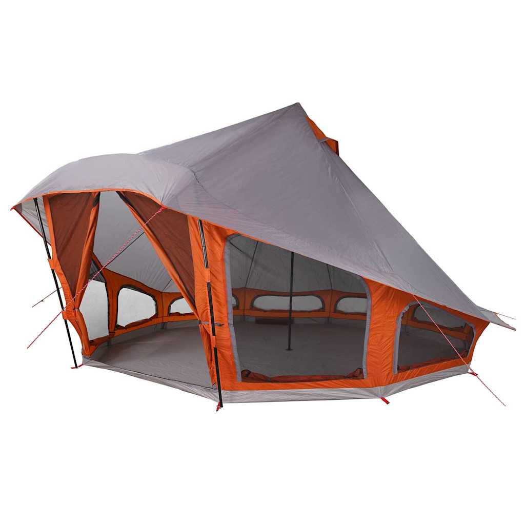 Tipi Tent with Roof Grey and Orange 508 x 470 x 300 cm Taffeta