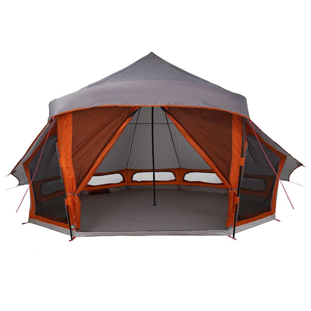 Tipi Tent with Roof Grey and Orange 508 x 470 x 300 cm Taffeta