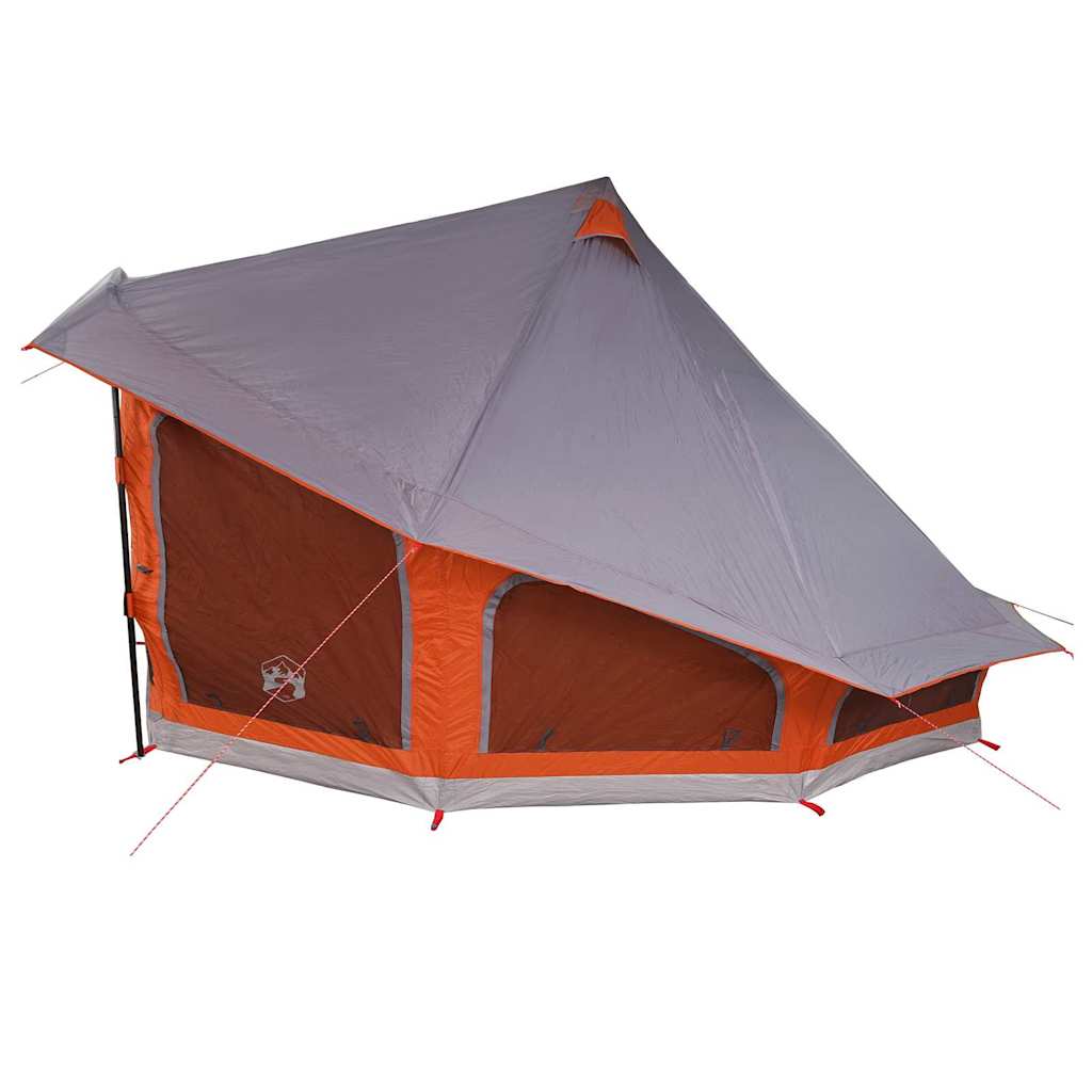 Tipi Tent with Roof Grey and Orange 508 x 470 x 300 cm Taffeta