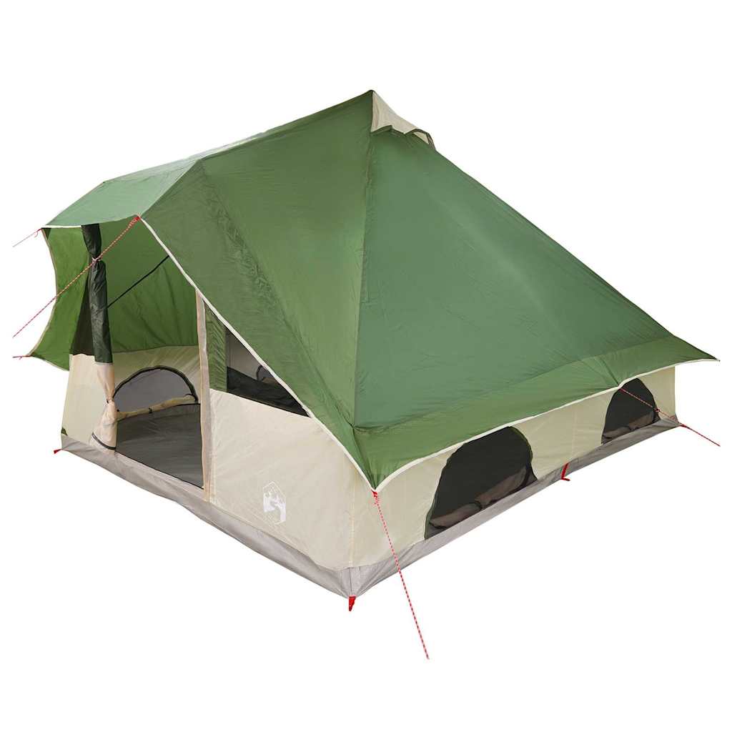 Tipi Tent with Roof Green 358 x 296 x 258 cm Taffeta