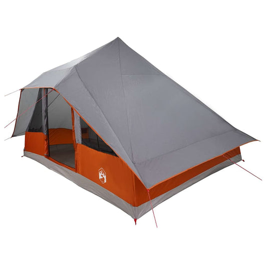 Tipi Tent 10-Person Grey and Orange Taffeta