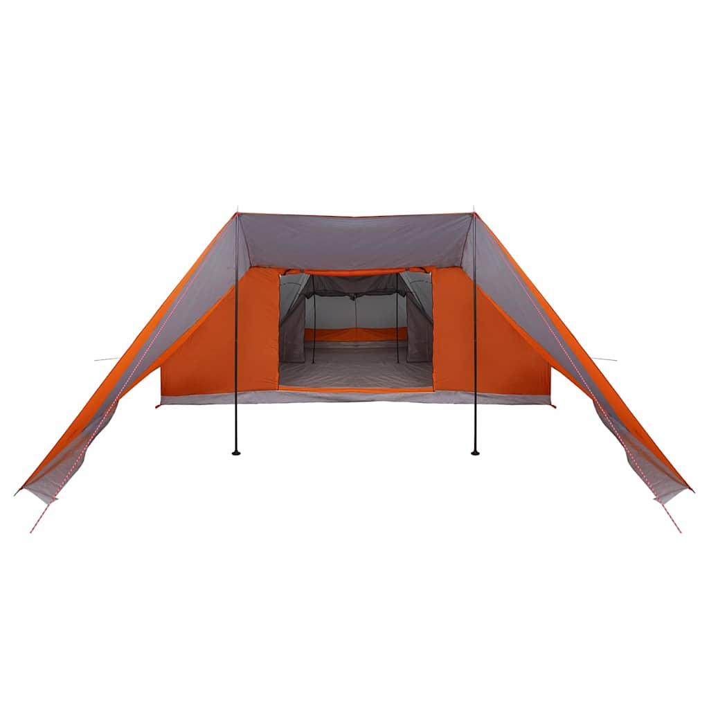 Tipi Tent with Roof Grey and Orange 660 x 456 x 200 cm Taffeta