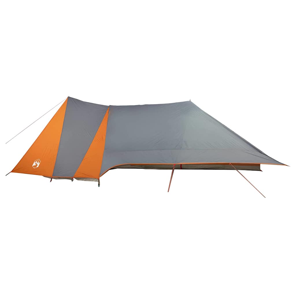 Tipi Tent with Roof Grey and Orange 660 x 456 x 200 cm Taffeta
