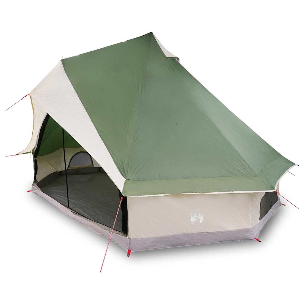 vidaXL Family Tipi Tent Folding Manual Green, Beige 400 x 346 x 250 cm