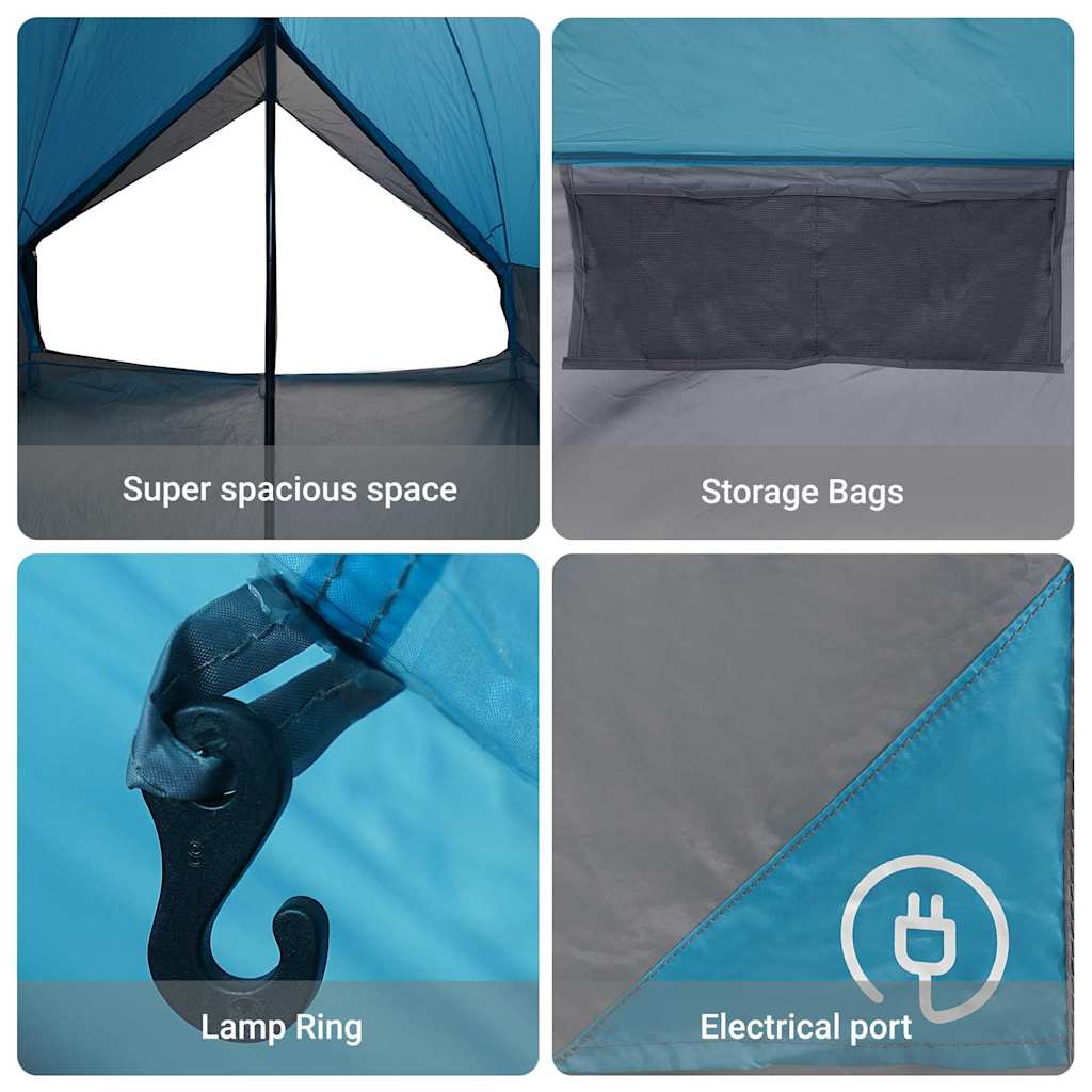 Tipi Tent with Roof Blue 400 x 346 x 250 cm Taffeta