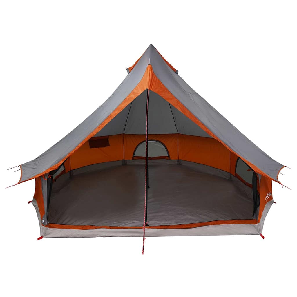 Tipi Tent with Roof Grey and Orange 400 x 346 x 250 cm Taffeta