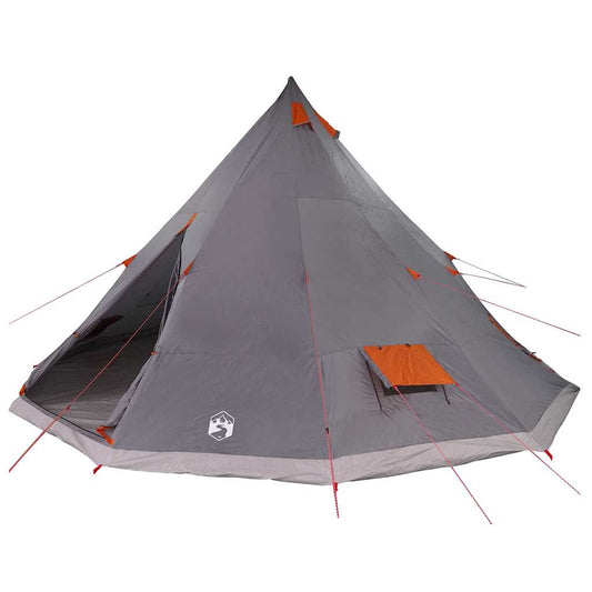 Tipi Tent with Roof Grey and Orange 560 x 560 x 300 cm Taffeta