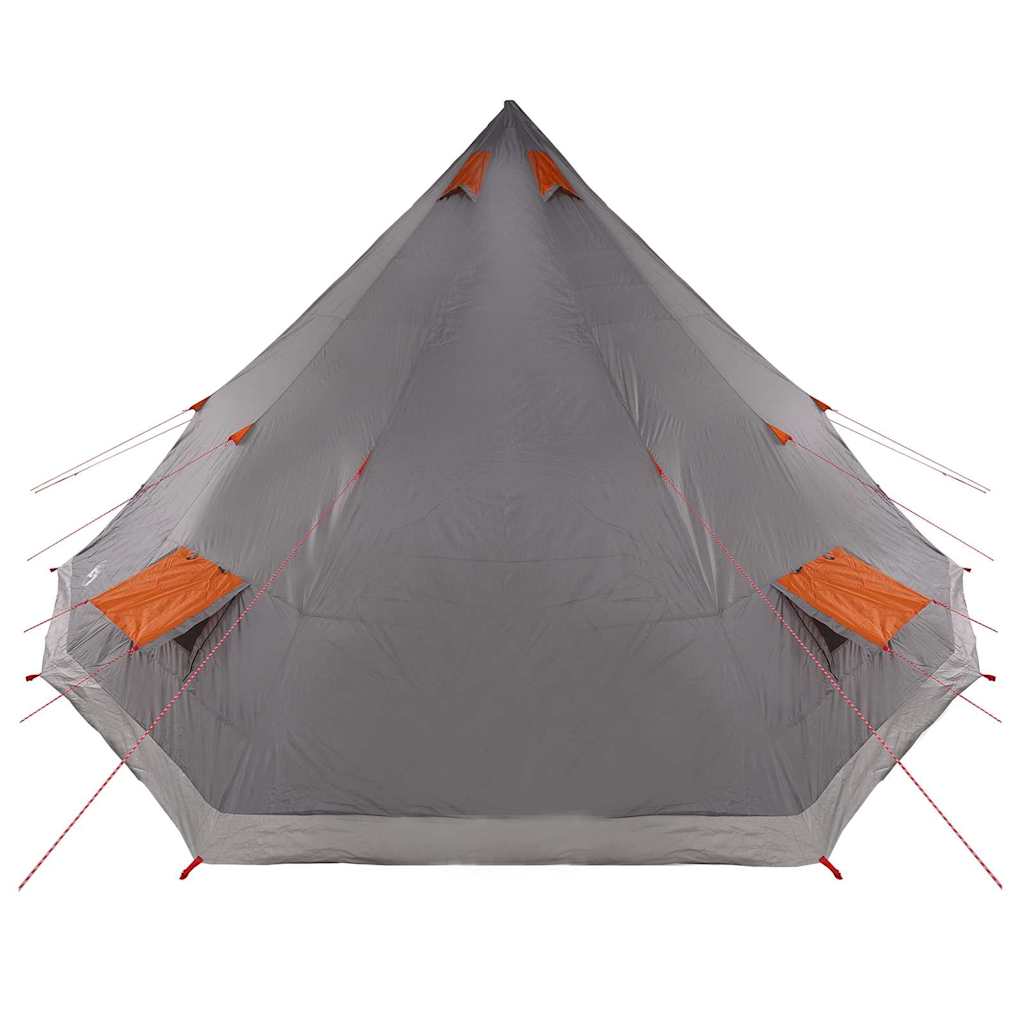 Tipi Tent with Roof Grey and Orange 560 x 560 x 300 cm Taffeta