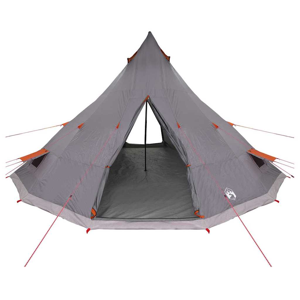 Tipi Tent with Roof Grey and Orange 560 x 560 x 300 cm Taffeta