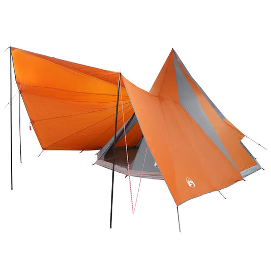 Tipi Tent with Roof Grey and Orange 510 x 690 x 330 cm Taffeta