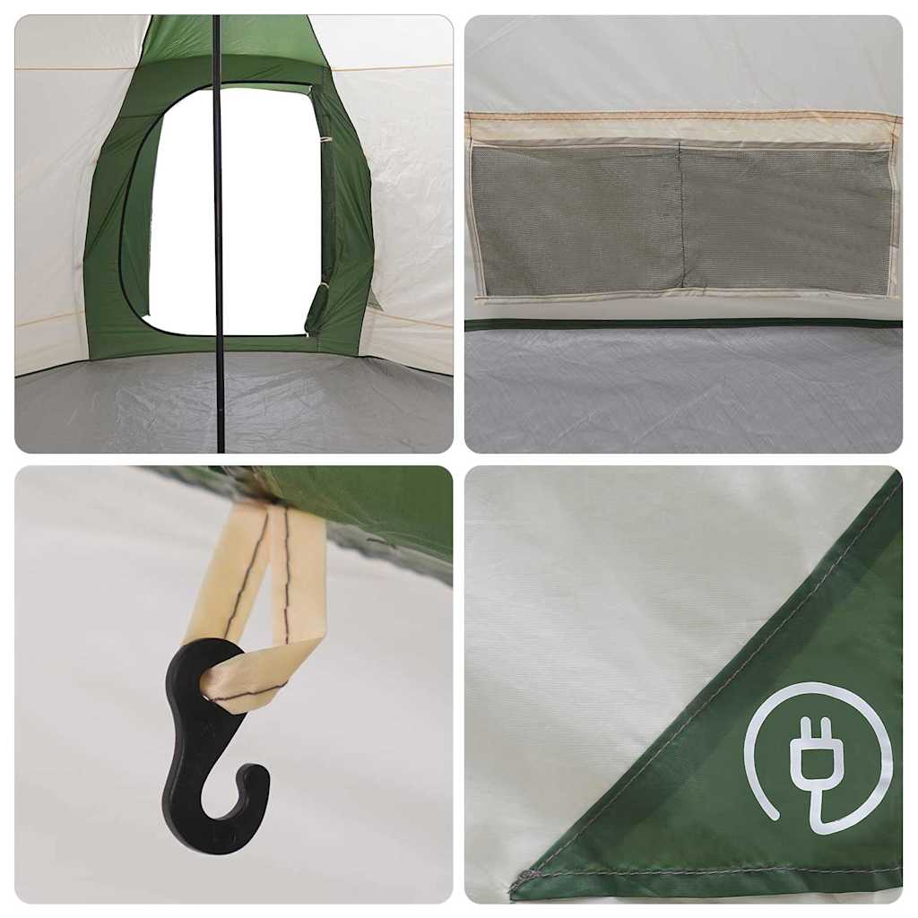 Tipi Tent with Roof Green 492 x 492 x 275 cm Taffeta