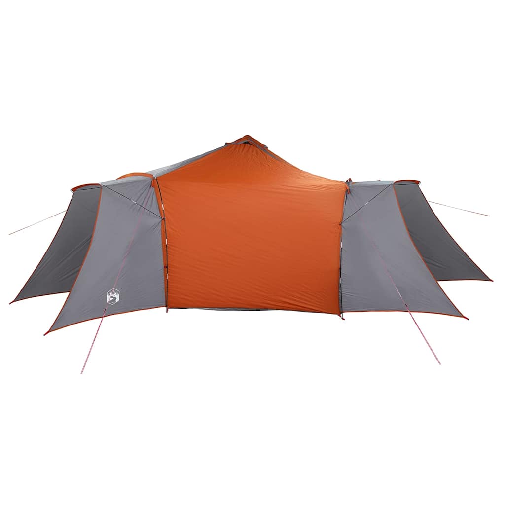 Tipi Tent with Roof Grey and Orange 492 x 492 x 275 cm Taffeta