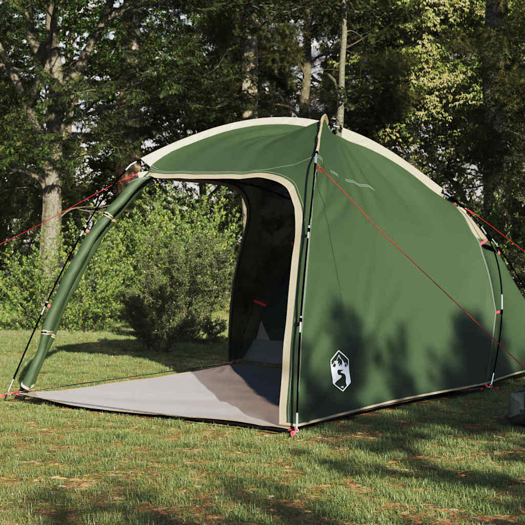 Cabin Tent with Roof Green 370 x 230 x 185 cm Taffeta
