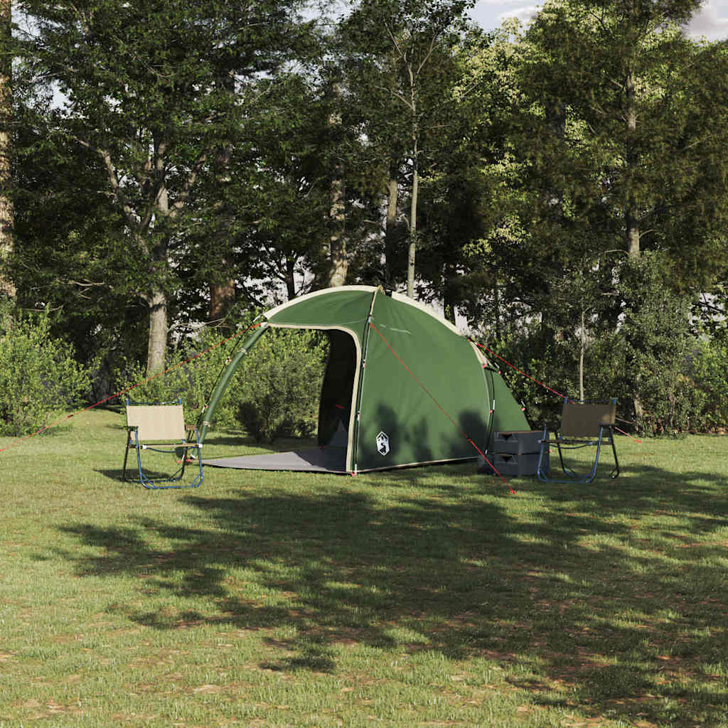 Cabin Tent with Roof Green 370 x 230 x 185 cm Taffeta