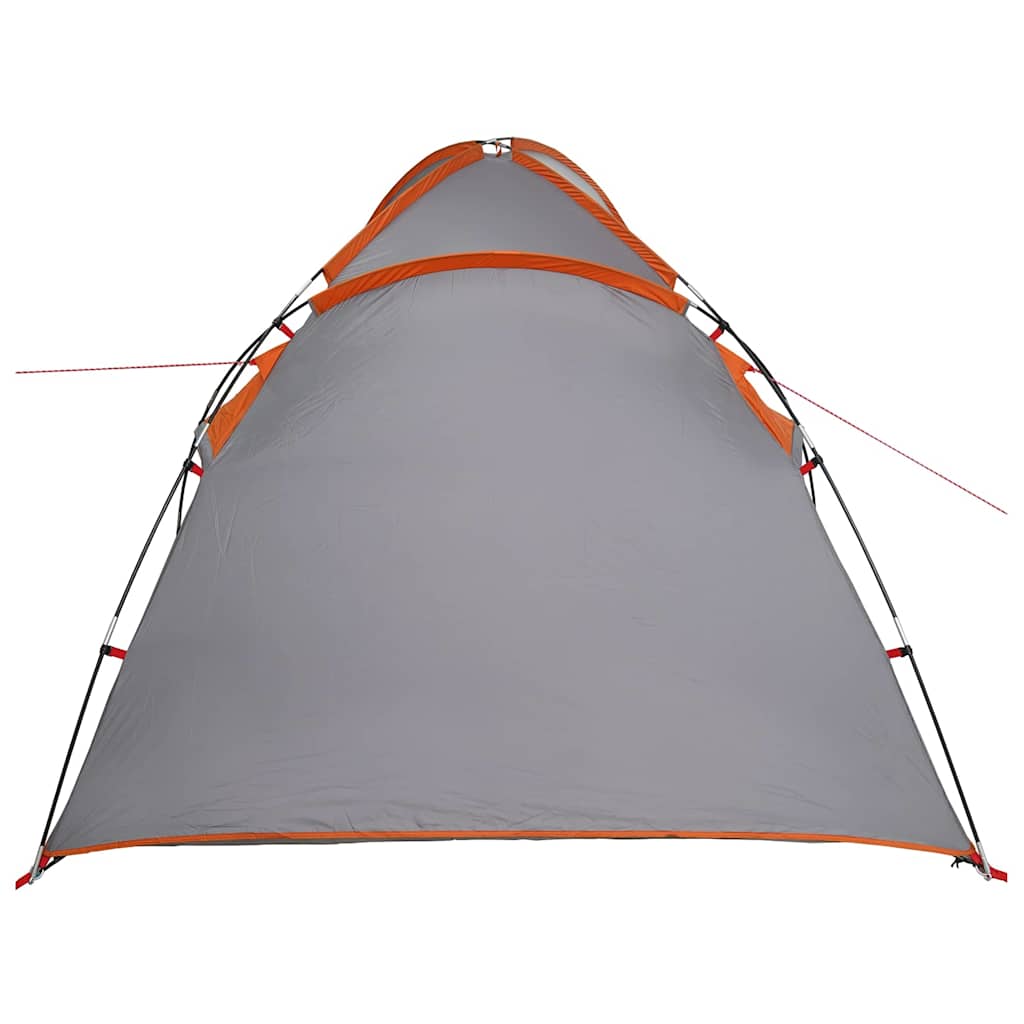 Cabin Tent with Roof Grey and Orange 370 x 230 x 185 cm Taffeta