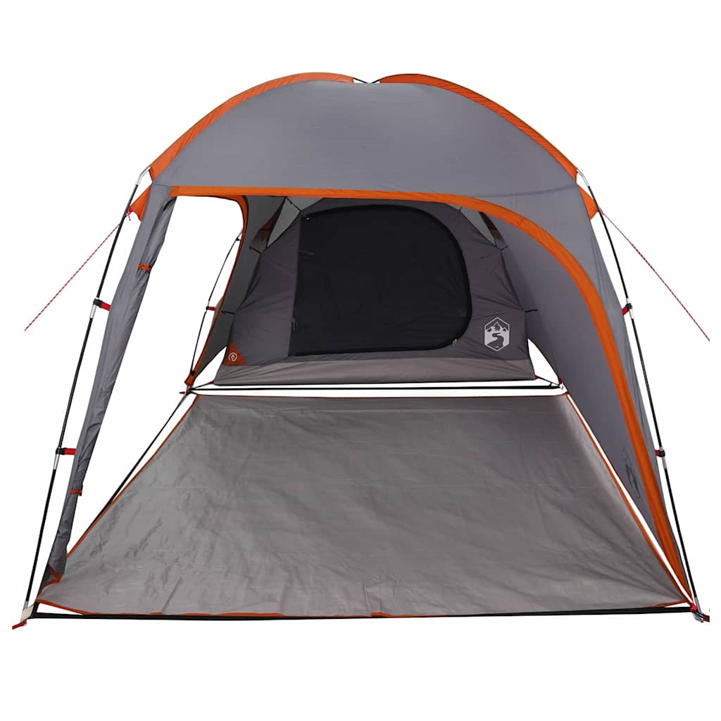 Cabin Tent with Roof Grey and Orange 370 x 230 x 185 cm Taffeta