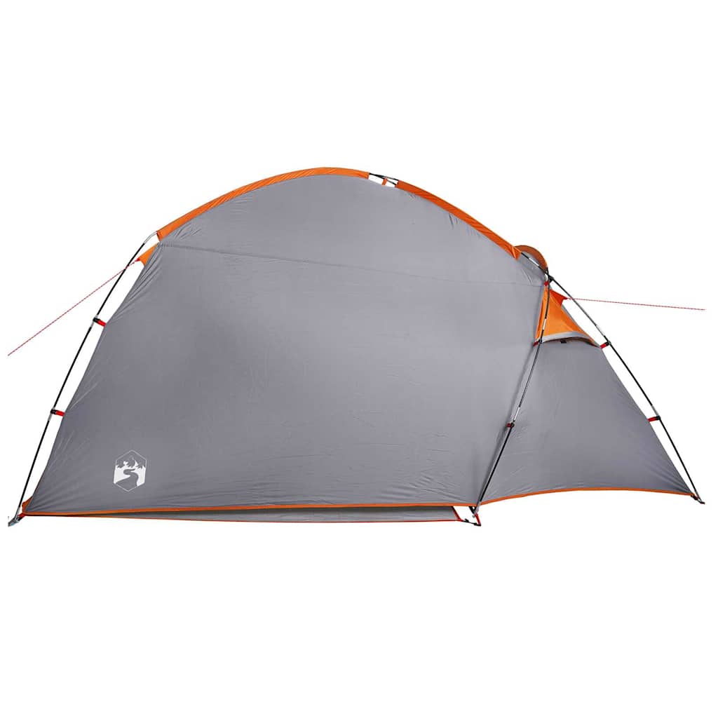 Cabin Tent with Roof Grey and Orange 370 x 230 x 185 cm Taffeta