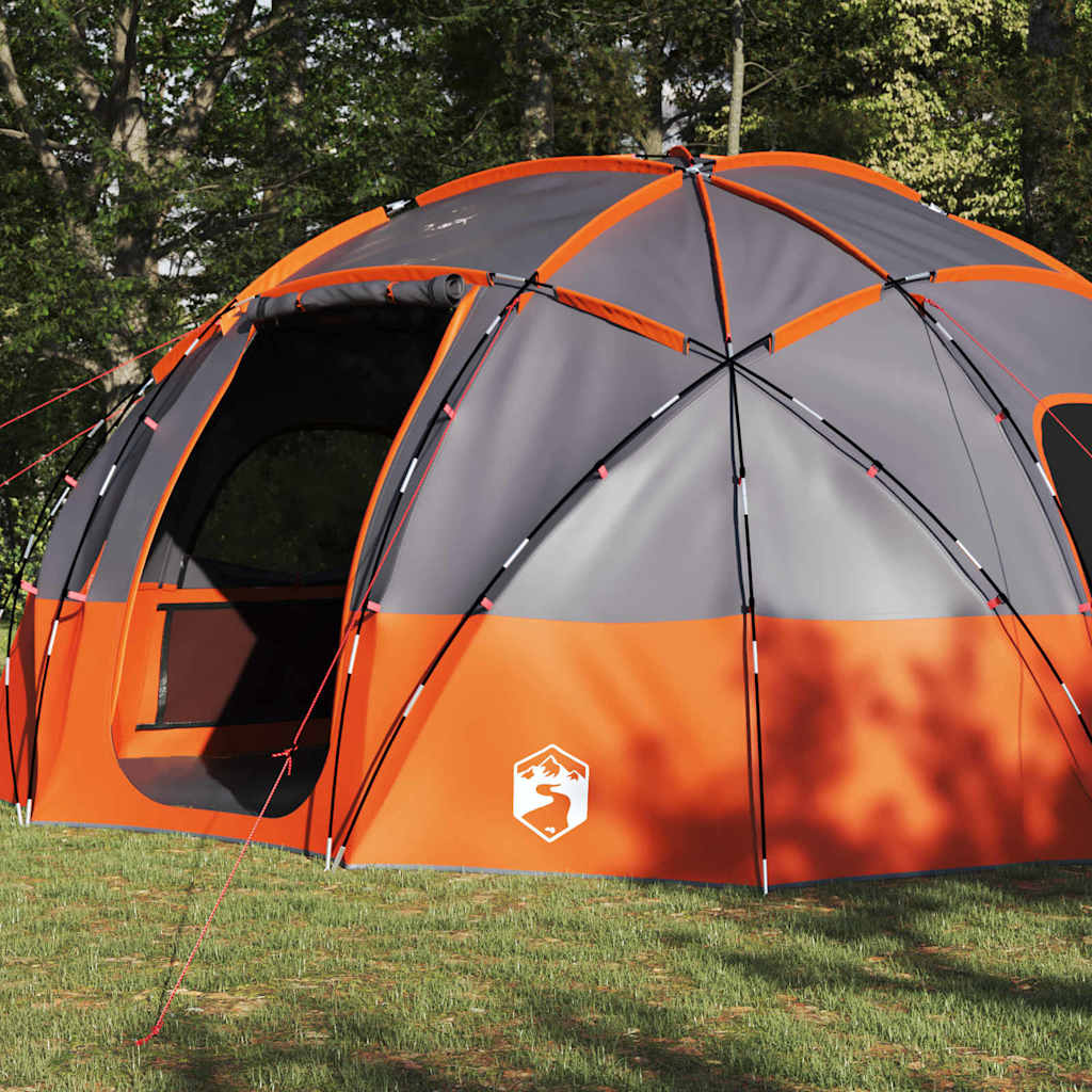 Dome Tent with Roof Grey and Orange 475 x 475 x 235 cm Taffeta