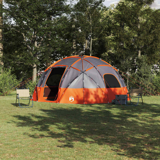 Dome Tent with Roof Grey and Orange 475 x 475 x 235 cm Taffeta
