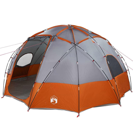 Dome Tent with Roof Grey and Orange 475 x 475 x 235 cm Taffeta