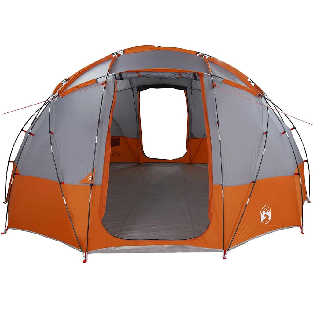 Dome Tent with Roof Grey and Orange 475 x 475 x 235 cm Taffeta