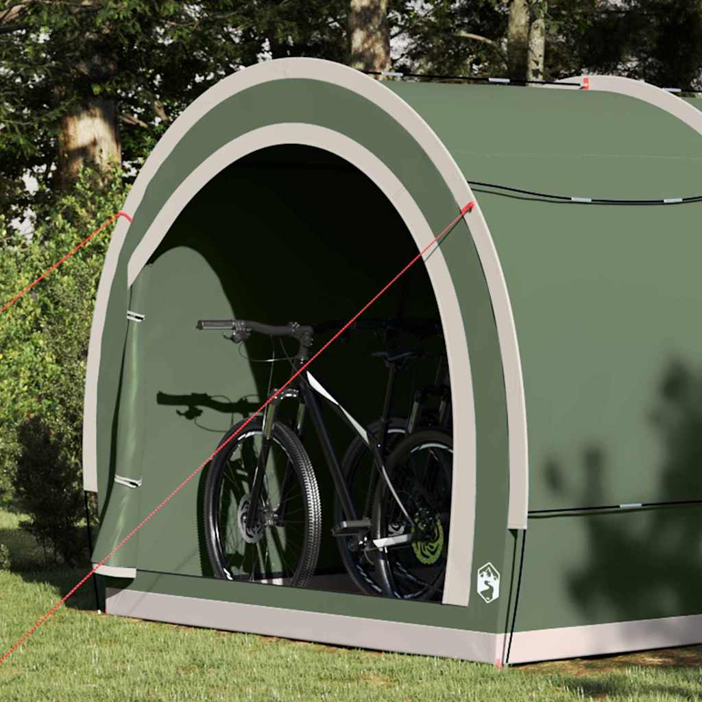 Bike Storage Tent with Roof Green 256 x 222 x 182 cm Taffeta