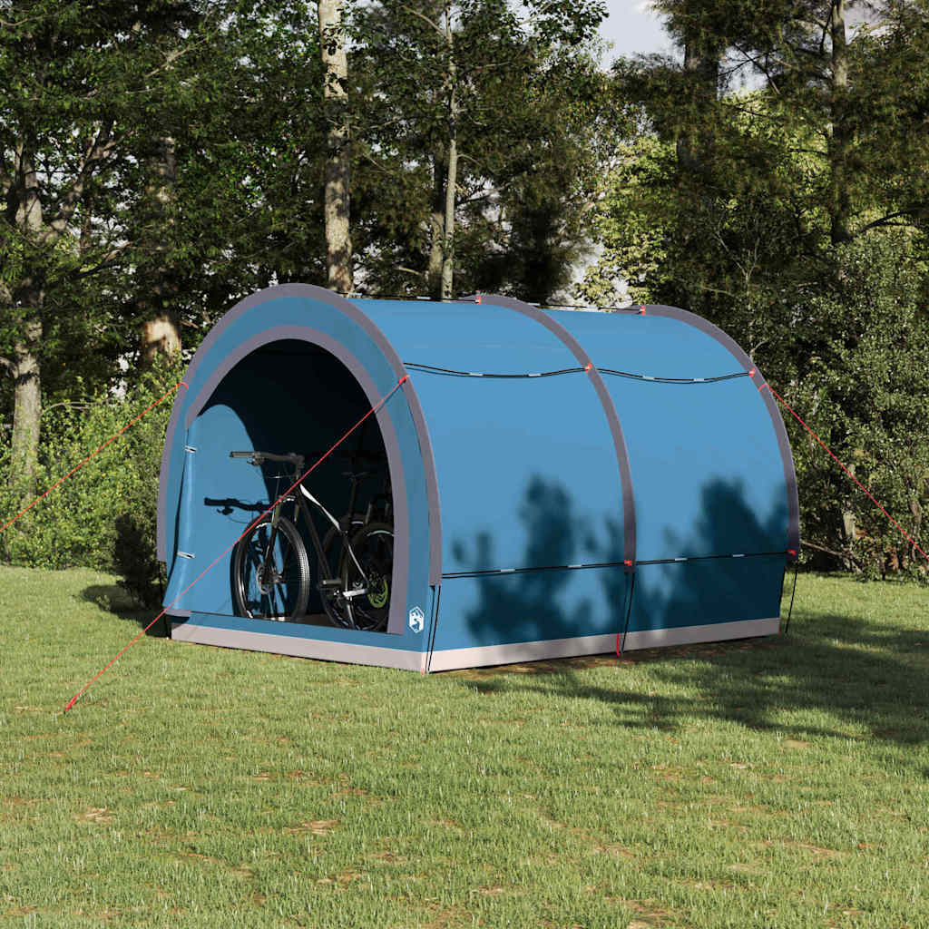 Bike Storage Tent with Roof Blue 256 x 222 x 182 cm Taffeta