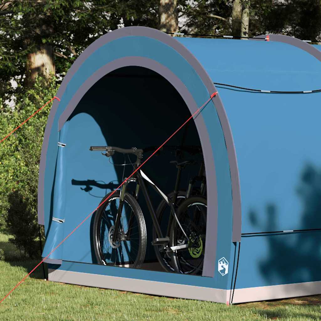 Bike Storage Tent with Roof Blue 256 x 222 x 182 cm Taffeta