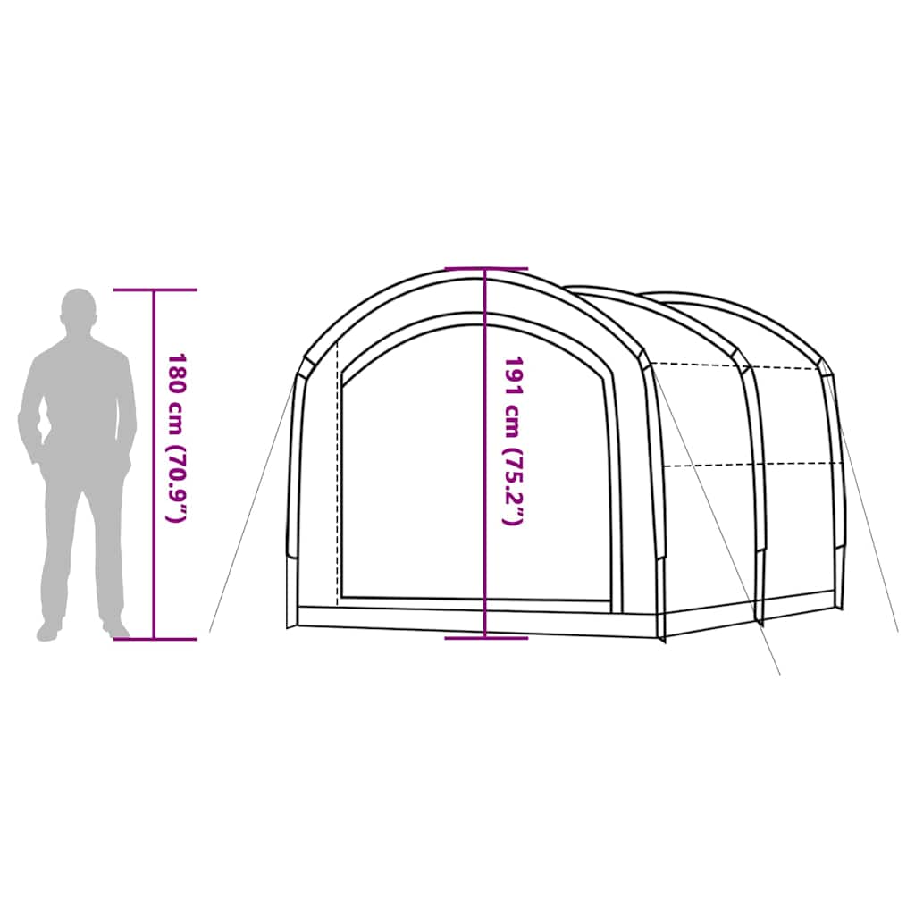 Tent with Roof with Storage Green 268 x 240 x 191 cm Polyester